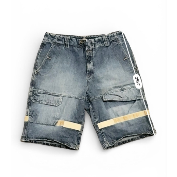 Vtg 90s Marithe + Francois Girbaud Denim Cargo Shorts Mens Sz 36 Acid Wash MFG - Picture 6 of 11